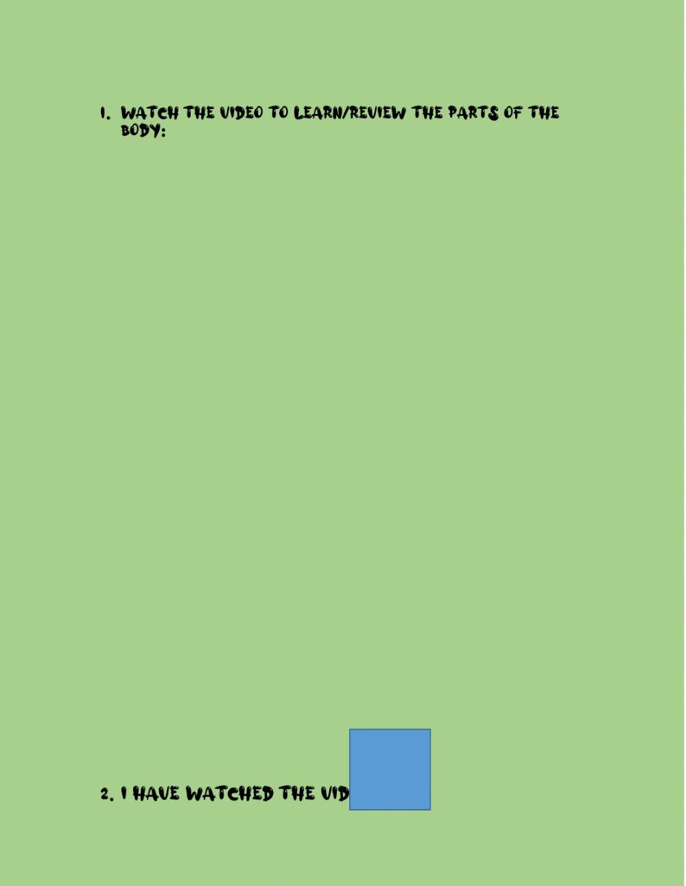 Parts of the body video