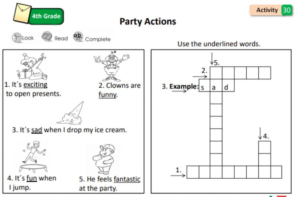 Party actions crossword