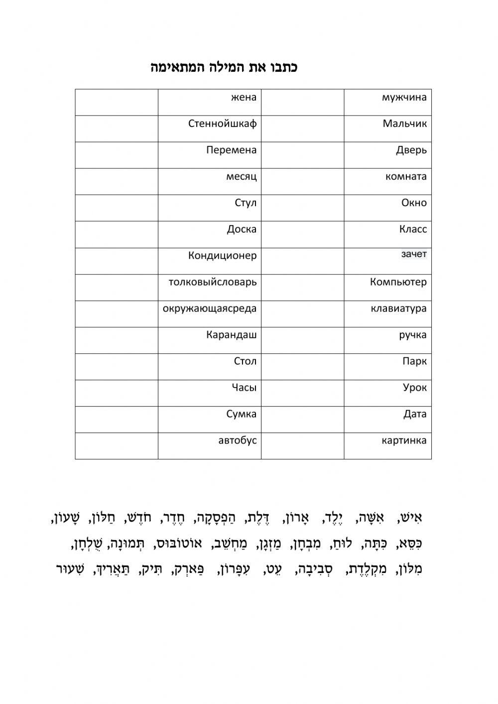 אוצר מילים 7- 8