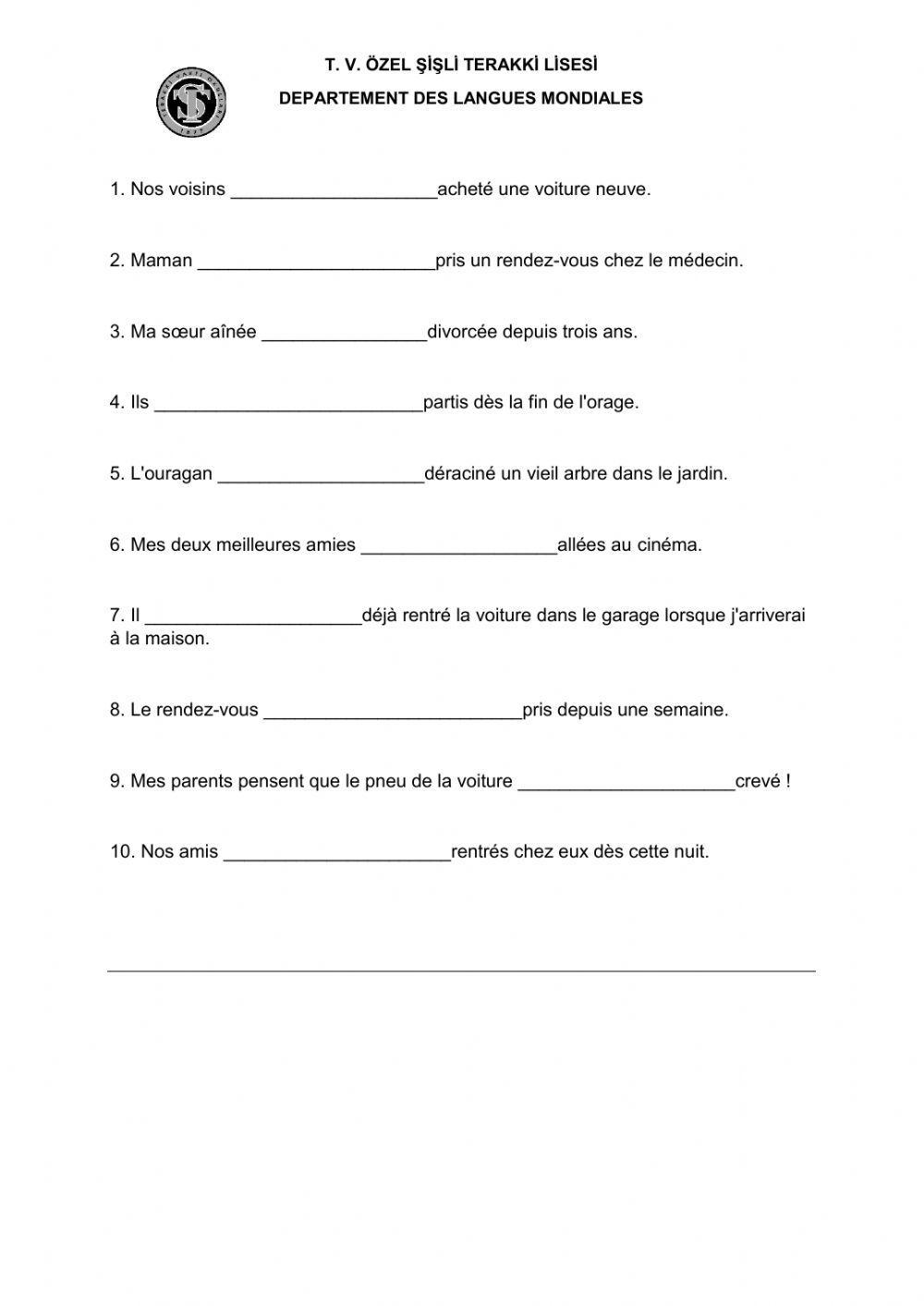 Classes 10eme -1er gr                                                                                                                                                                   semai̇ne 7  (12-16 octobre )