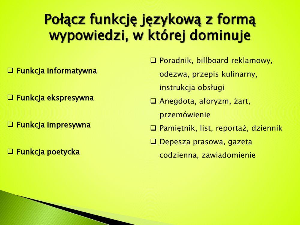 Funkcje tekstów językowych