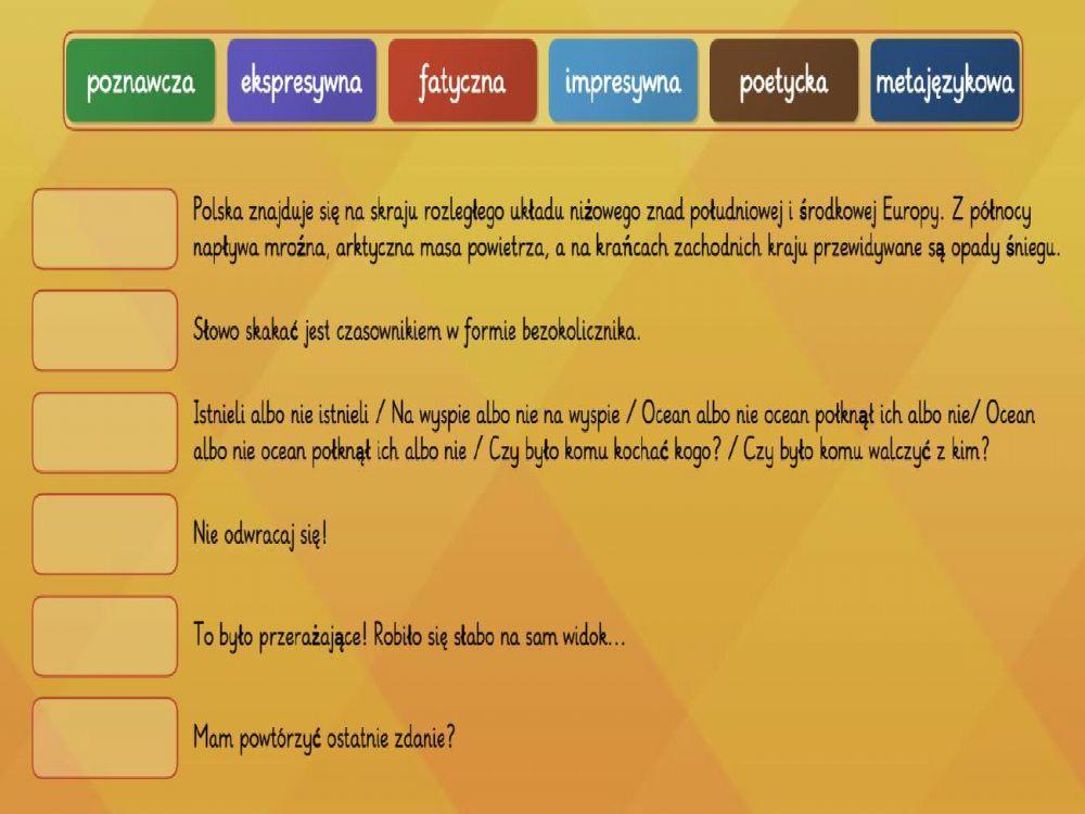 Funkcje tekstów językowych