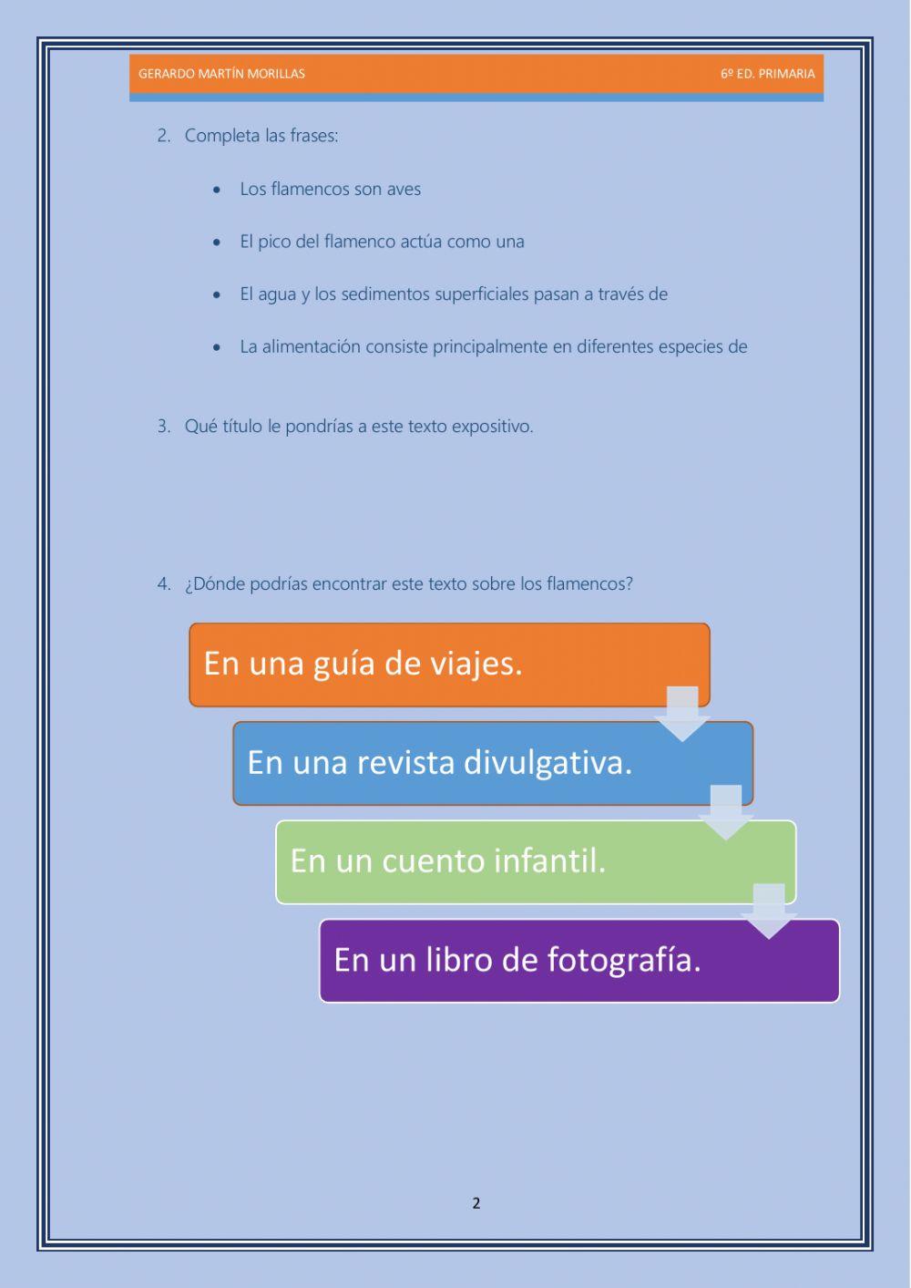 Competencia lectora. Tarea 9.