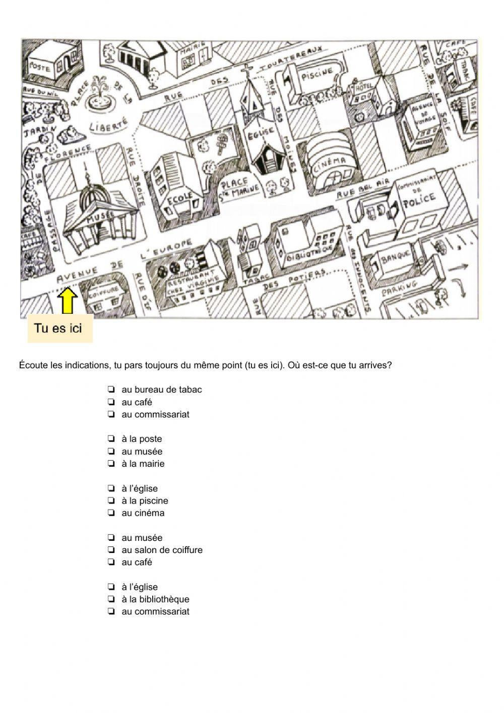 La ville: itinéraires et commerces