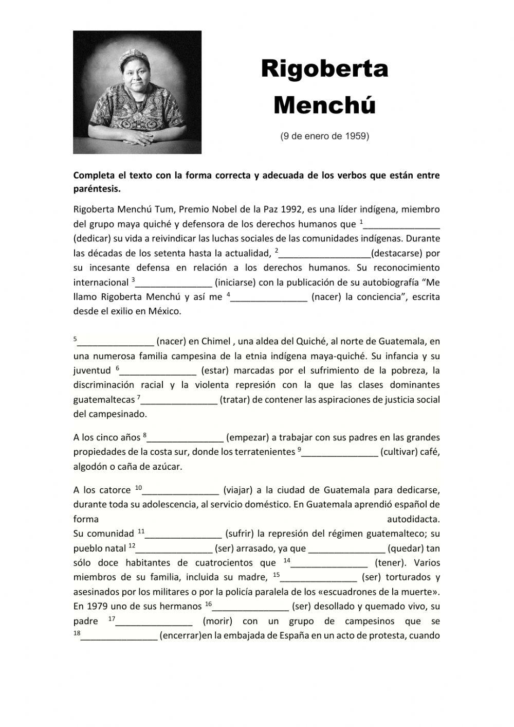 Rigoberta Menchú (biografía)