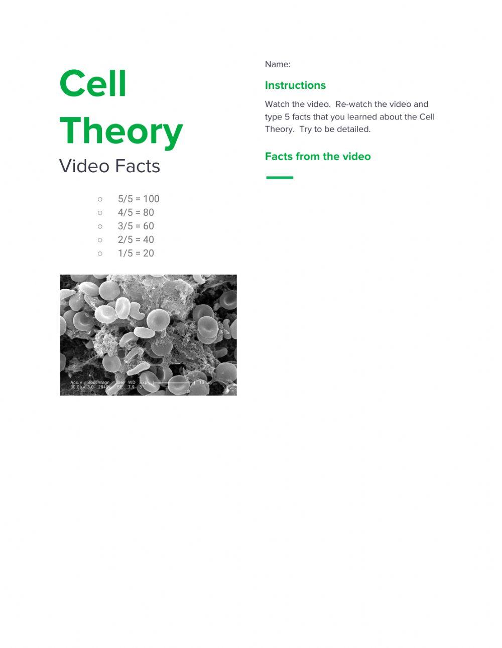 Cell Theory Video Facts