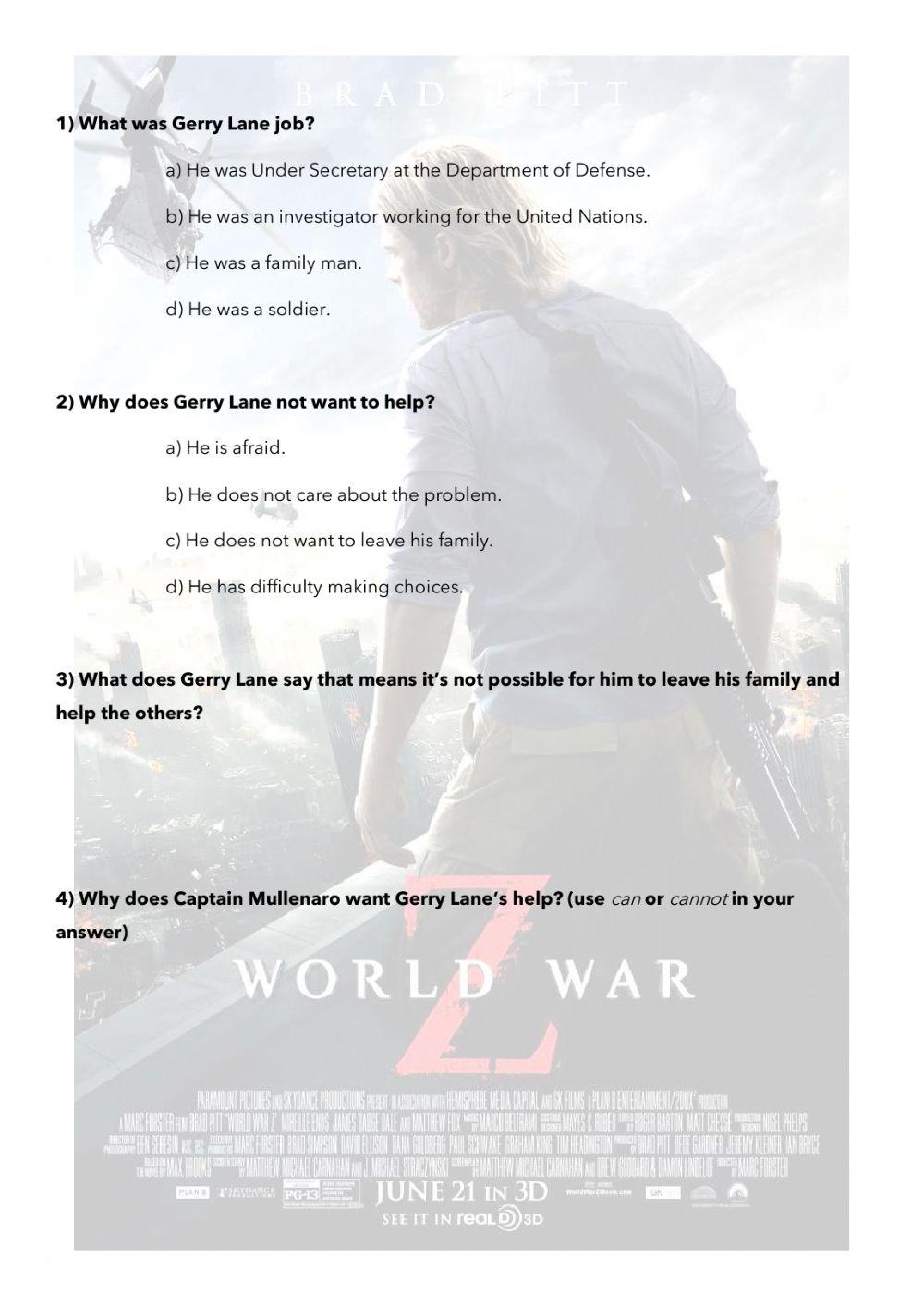 (2T) Watching - World War Z