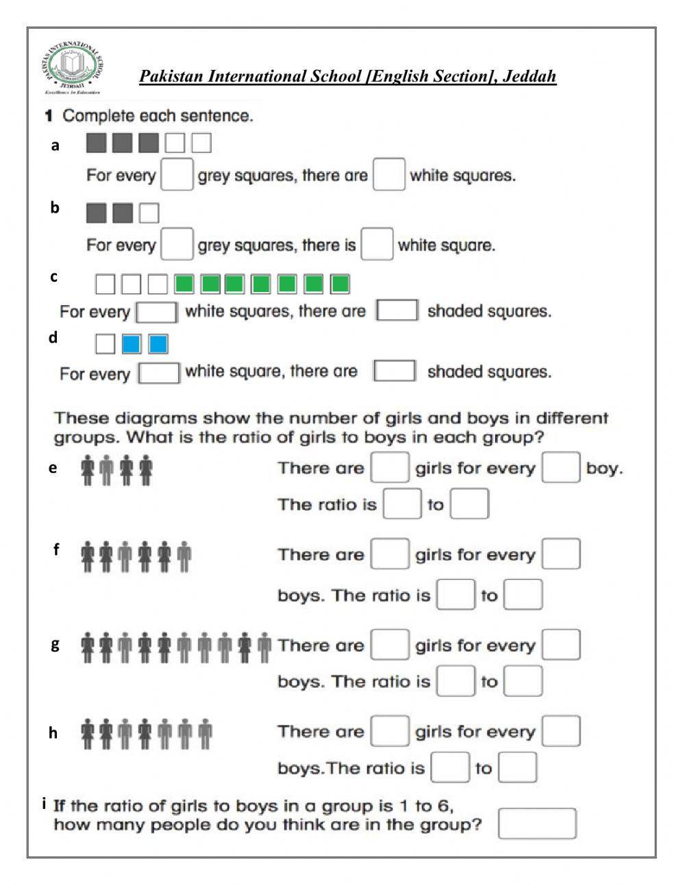 Ratio proportion