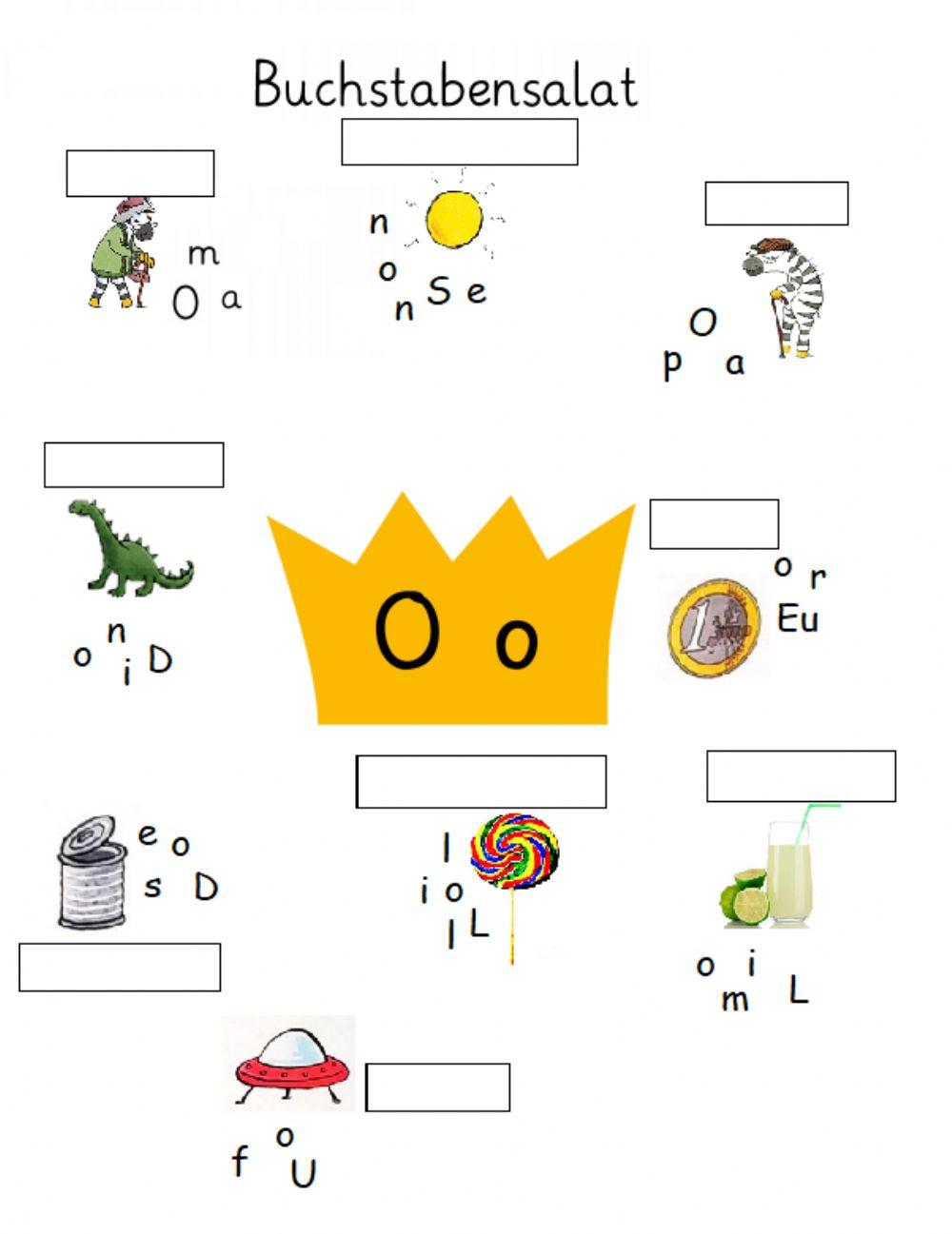 Schreibe Wörter mit Oo
