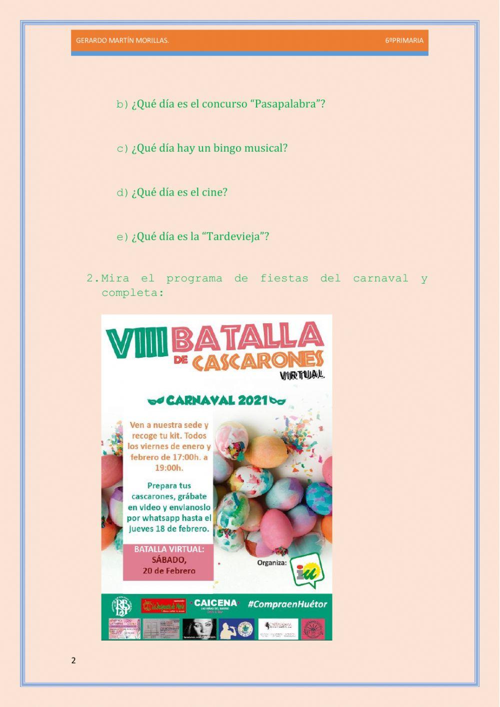 Escritura. Tarea 13.