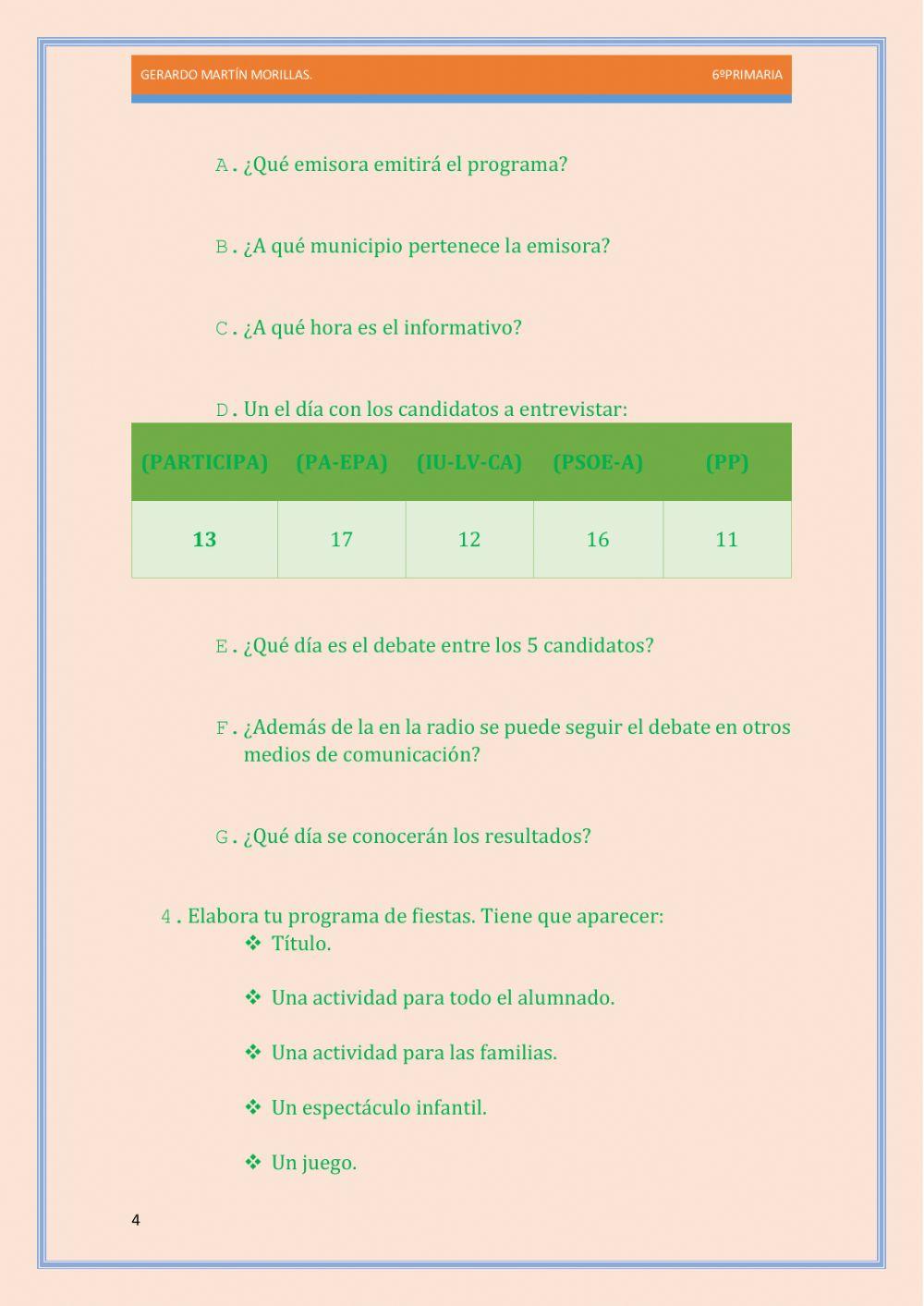 Escritura. Tarea 13.