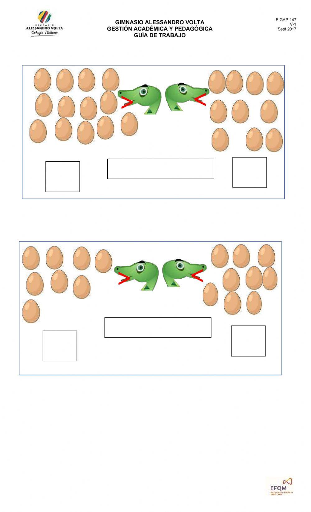 Mayor y menor que, con números ordinales