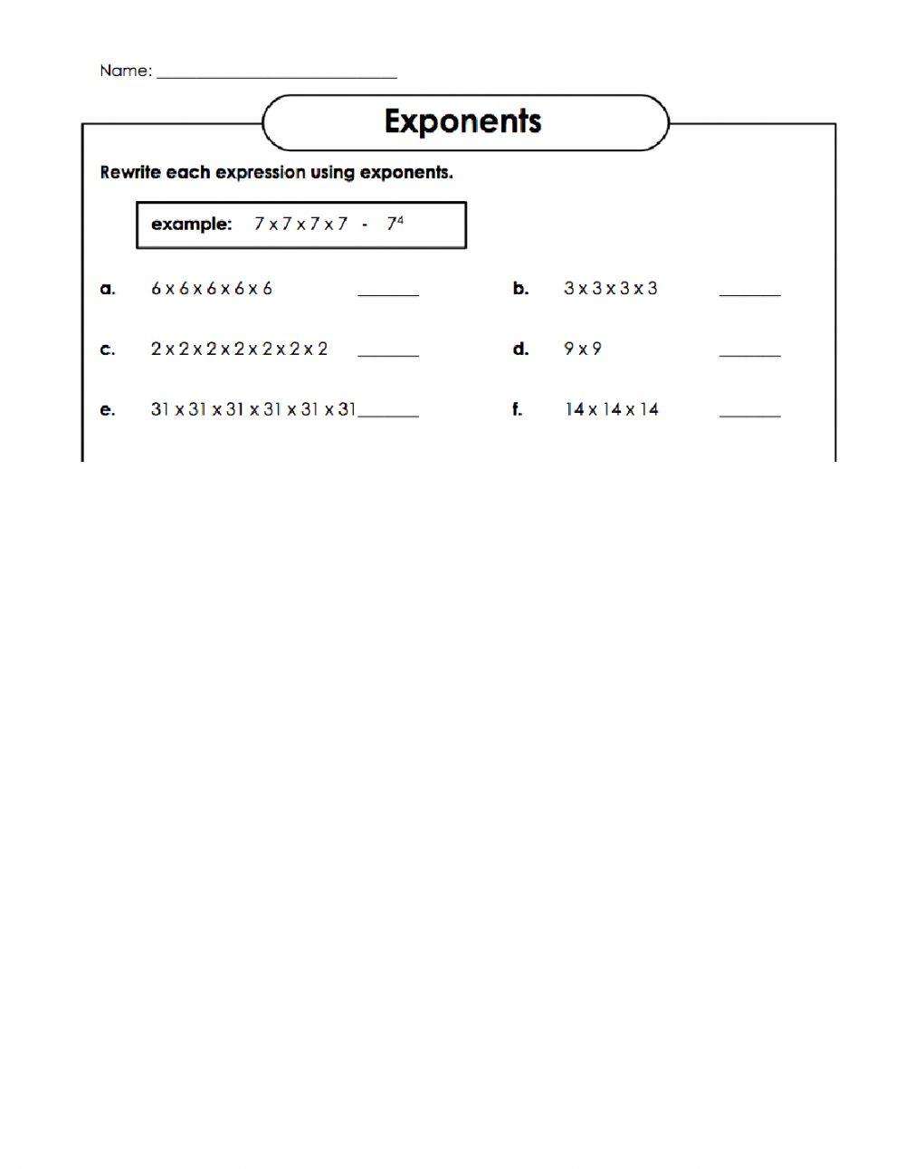 Exponents