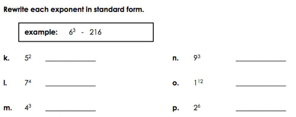 Exponents Exponents