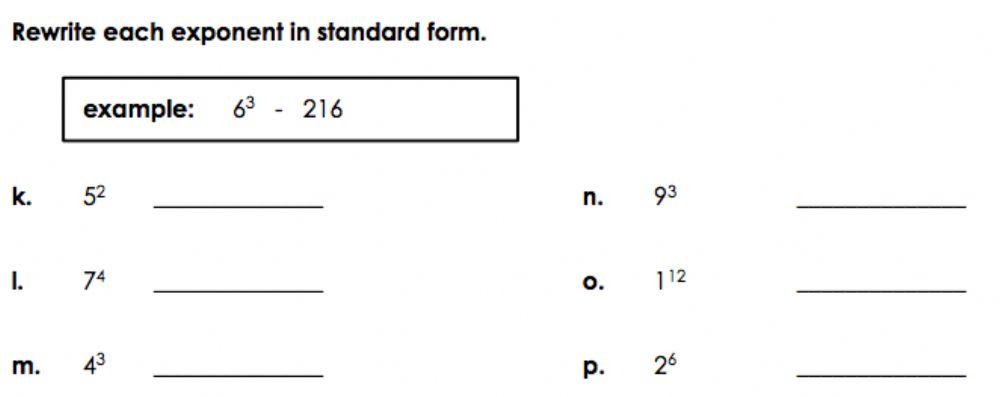 Exponents