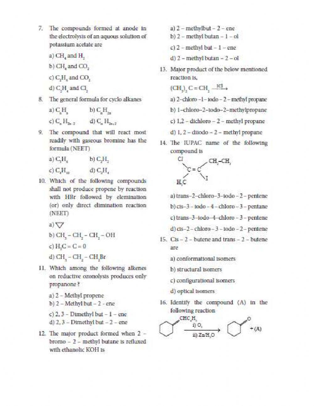 Tnscert - 11th - chemistry - hydrocarbons -em