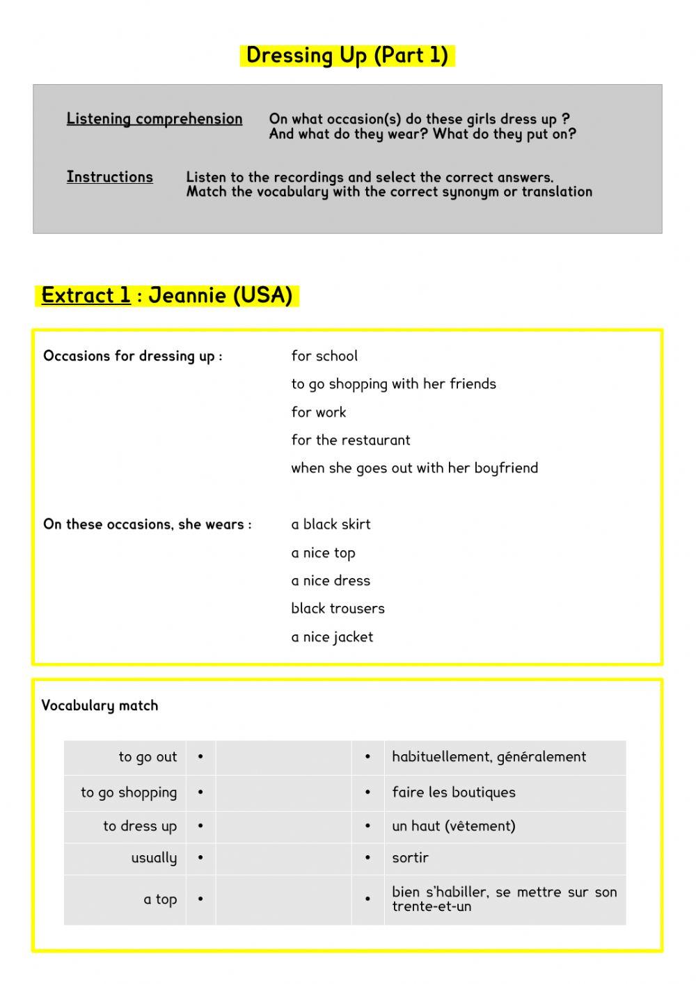 Dressing up (part 1)