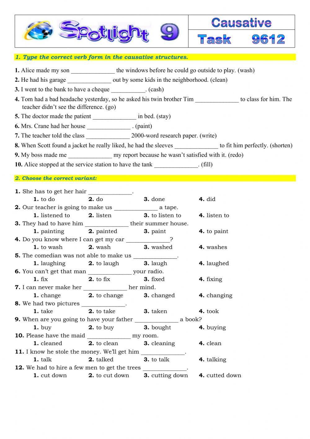 Spotlight 9 Task 9612