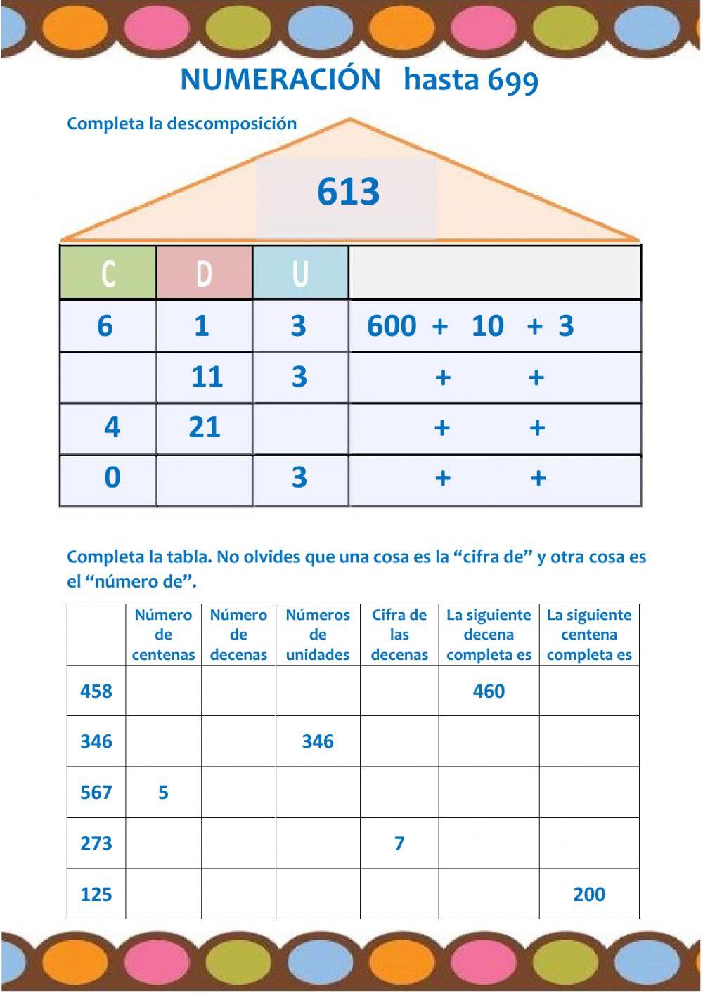 Numeración 1-699 (1) Numeración 1-699 (1)