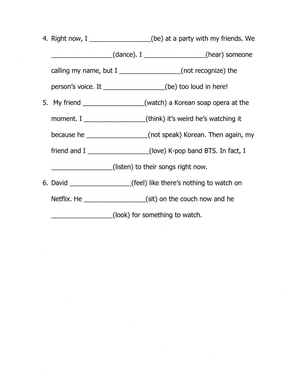 Present Simple, Present Progressive and Stative Verbs