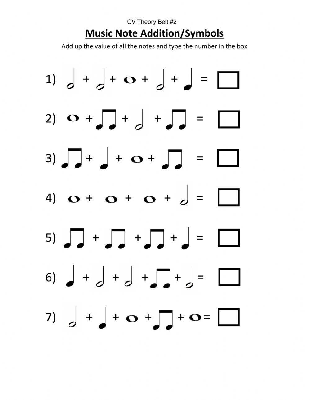 Music Note Addition-Symbols