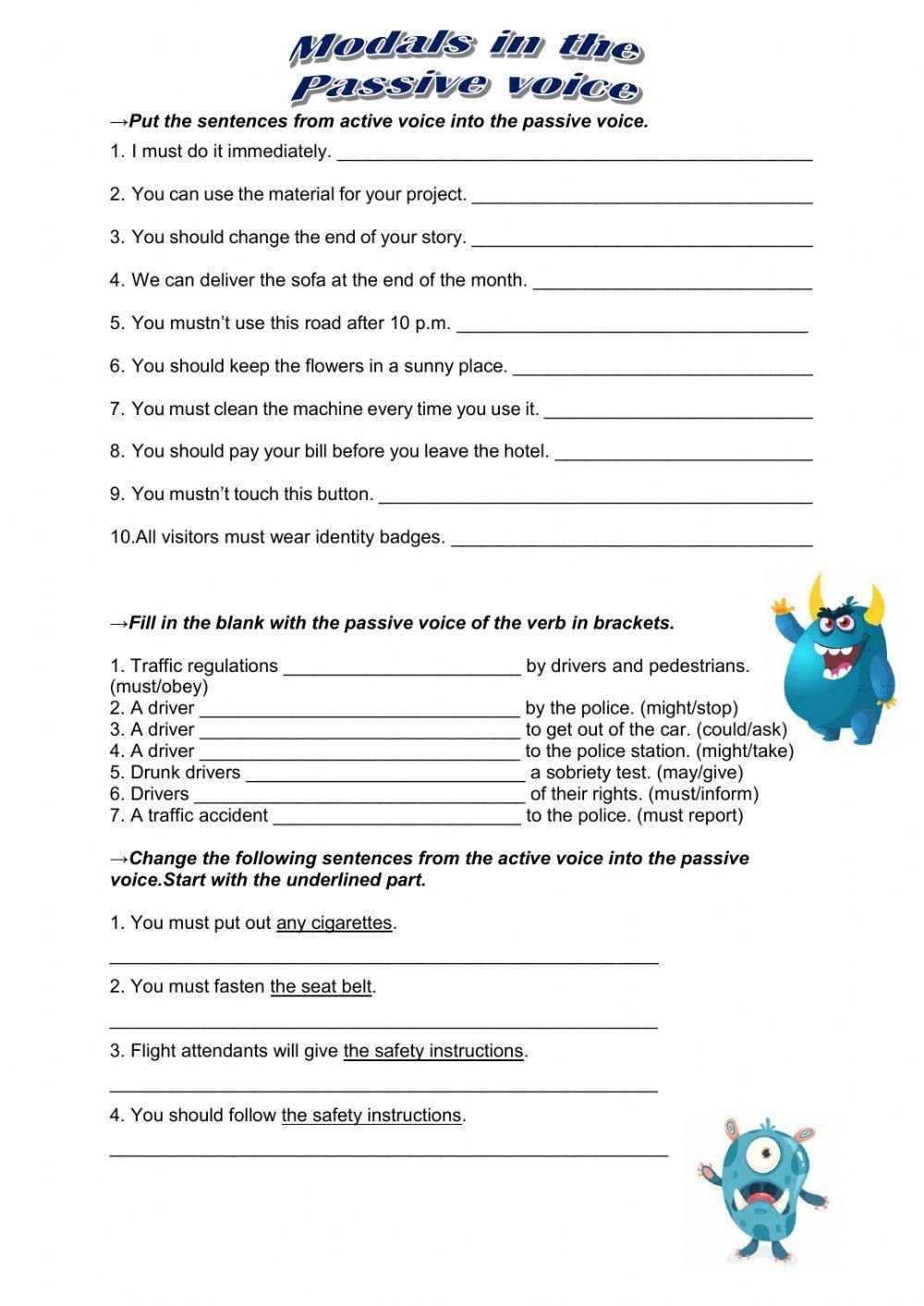 Modals in Passive voice