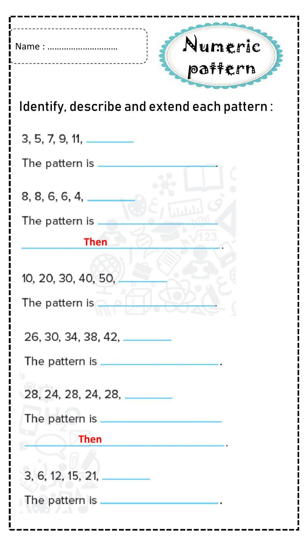 Numeric pattern
