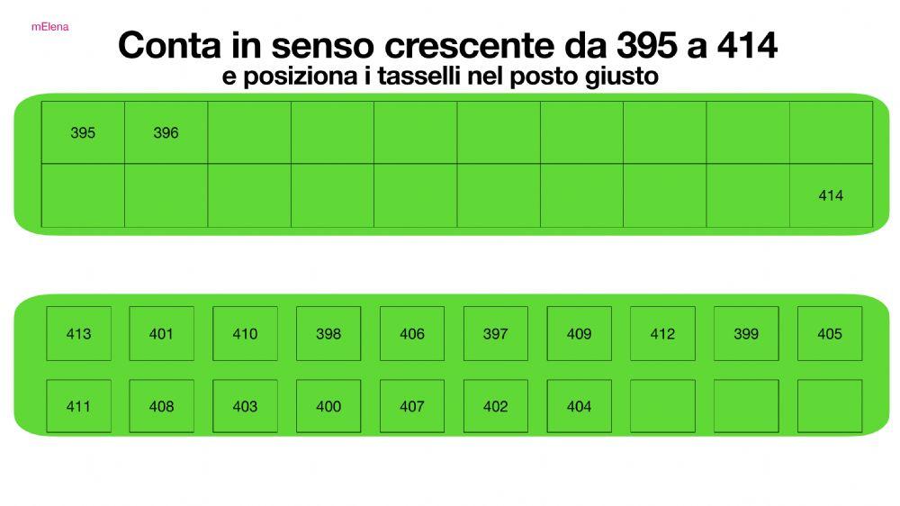 Contare in senso crescente e decrescente