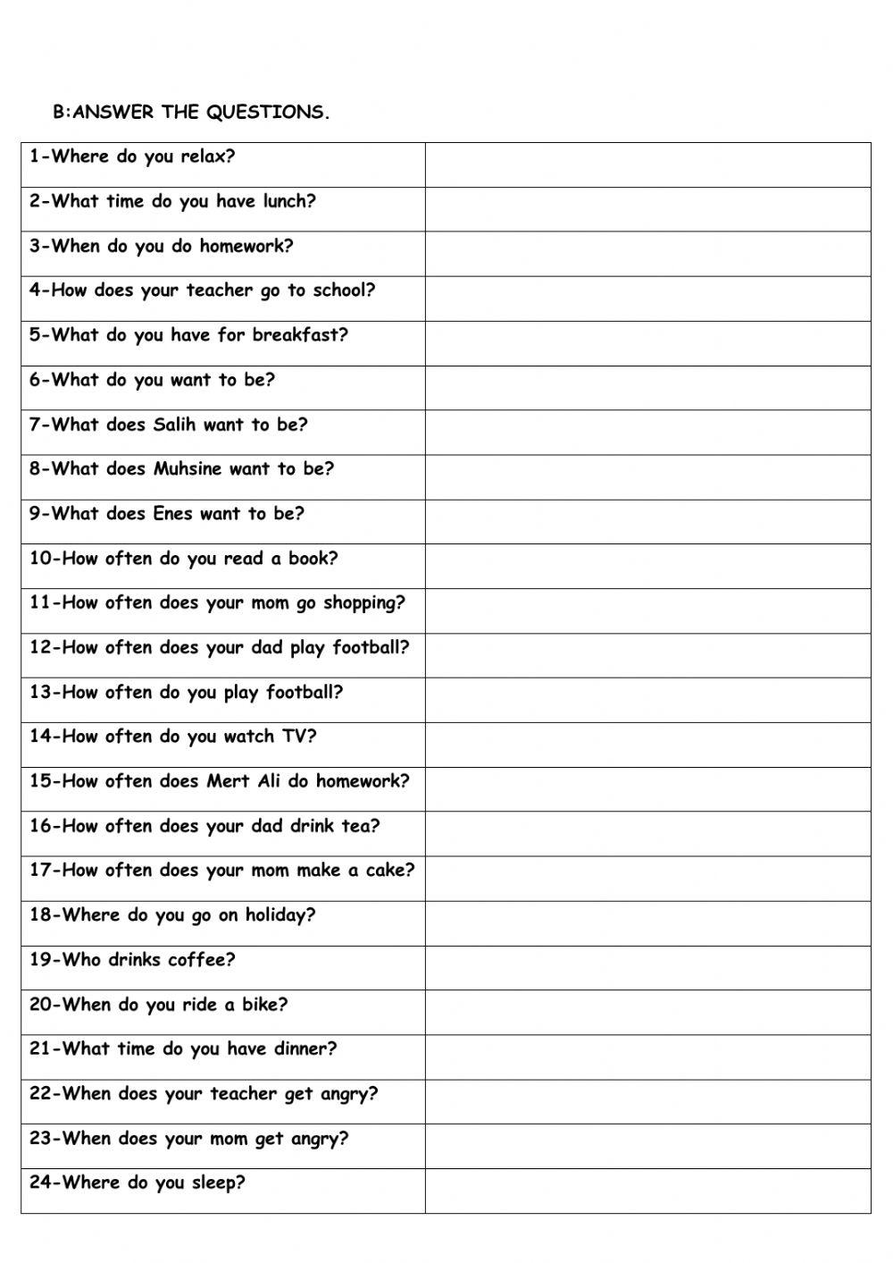 Adverbs of Frequency