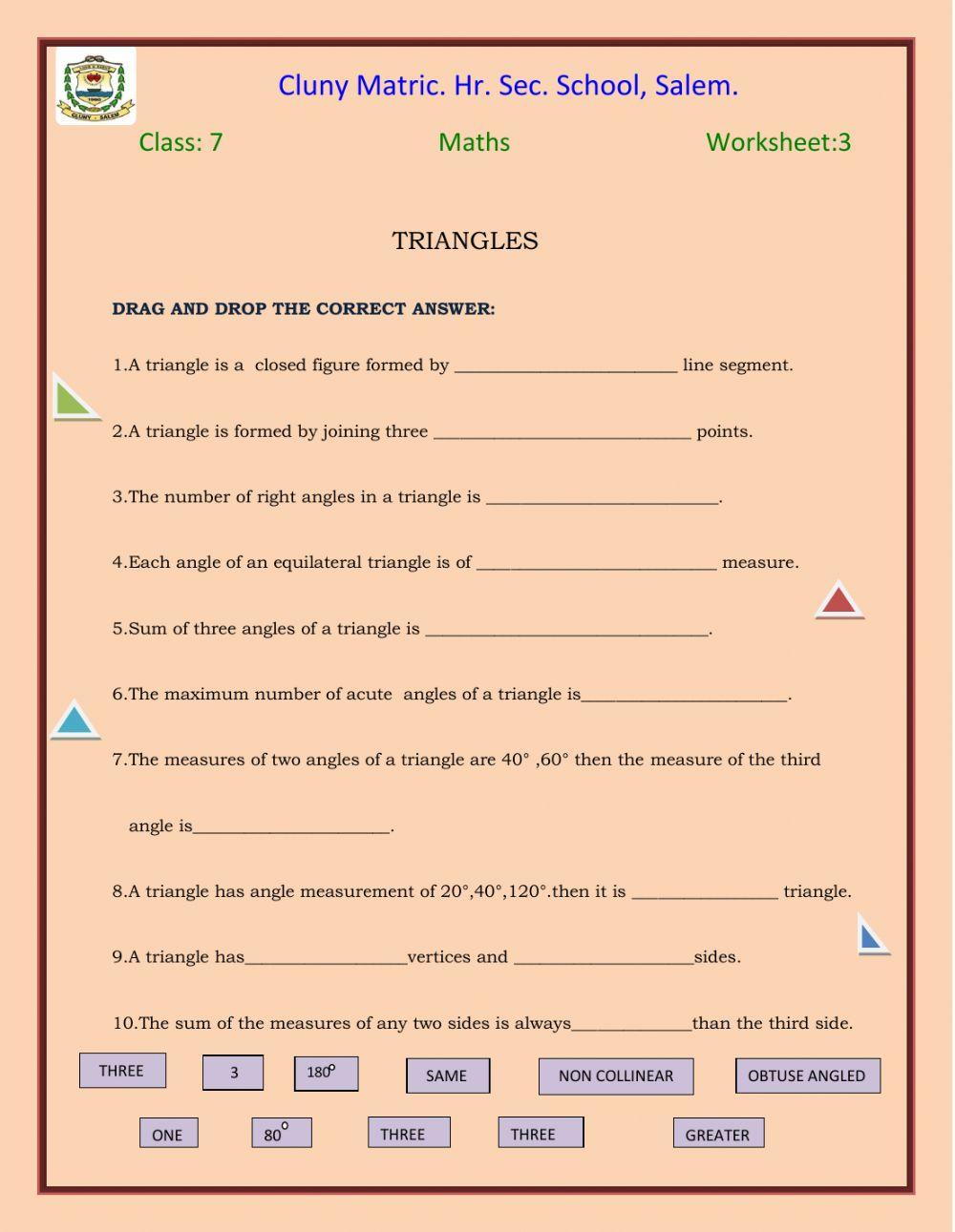 613470 | Class 7 Maths | Clunysalem1 | LiveWorksheets