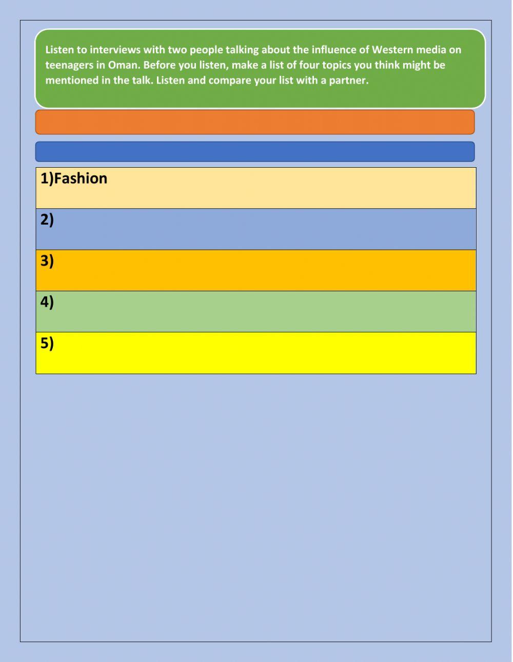 Influence of Western culture on Omani teenagers