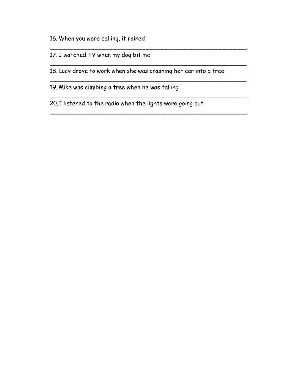 Past simple vs continuous