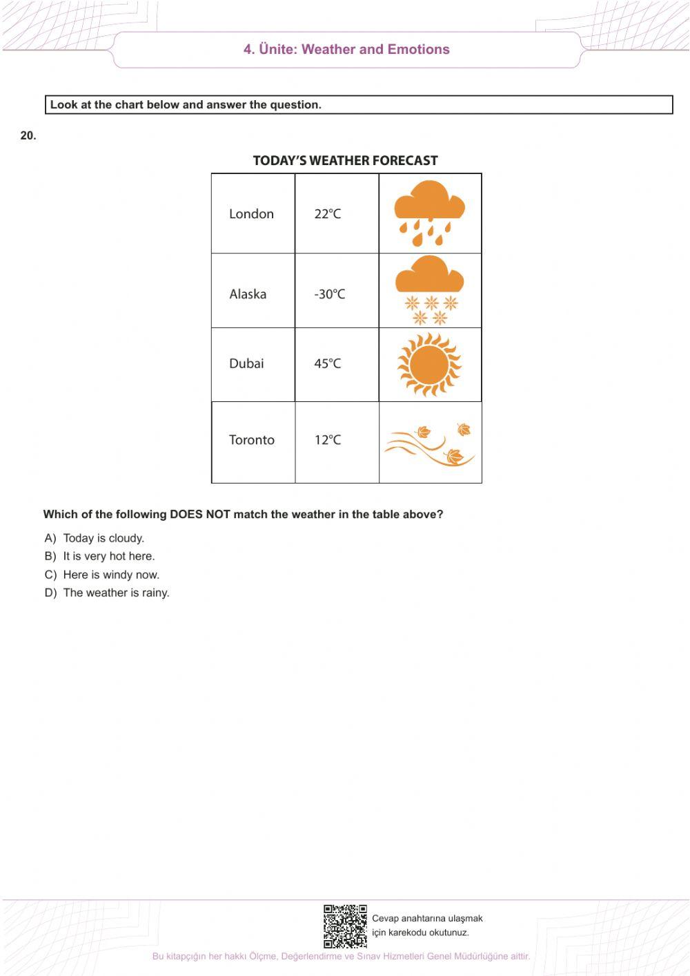 6.4 Weathers and Emotions MEB Skill Based part 2
