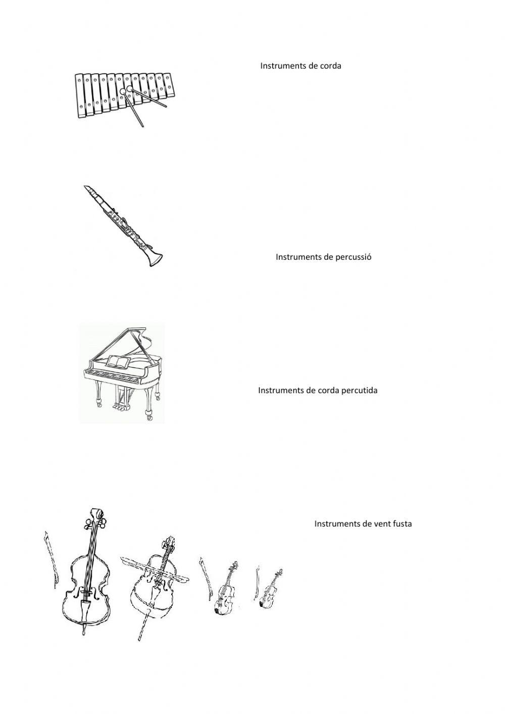 Famílies d'instruments Fòssils Camille Saint-Saëns