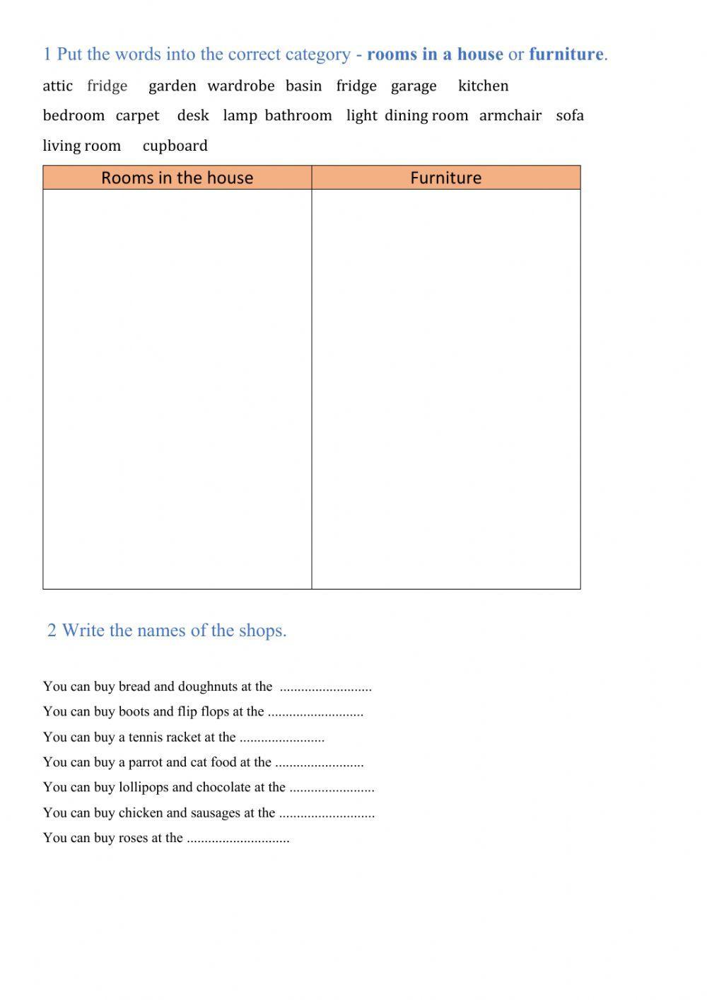 Project explore 1 unit 2 revision