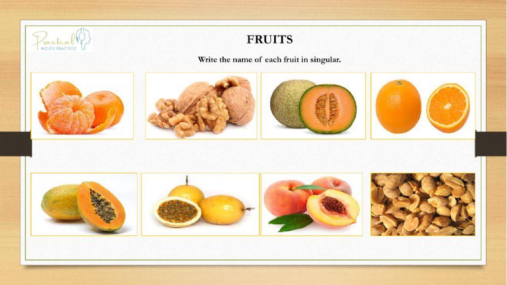 Vocabulary test - fruits - part 2