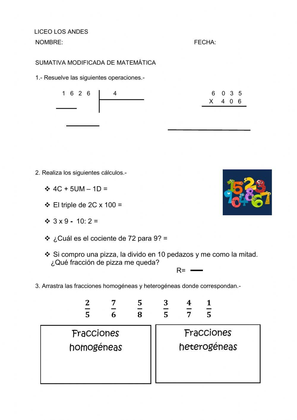Sumativa de Matemática