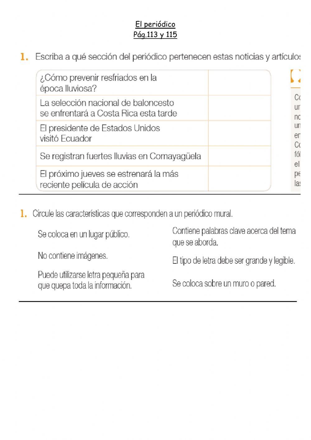 Español 3G-P113 y 115