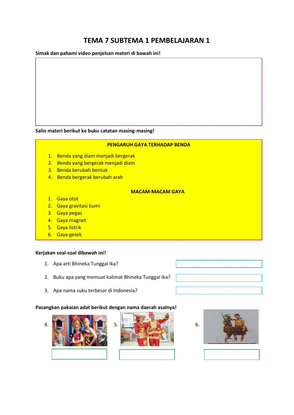 Tema 7 subtema 1 pembelajaran 1