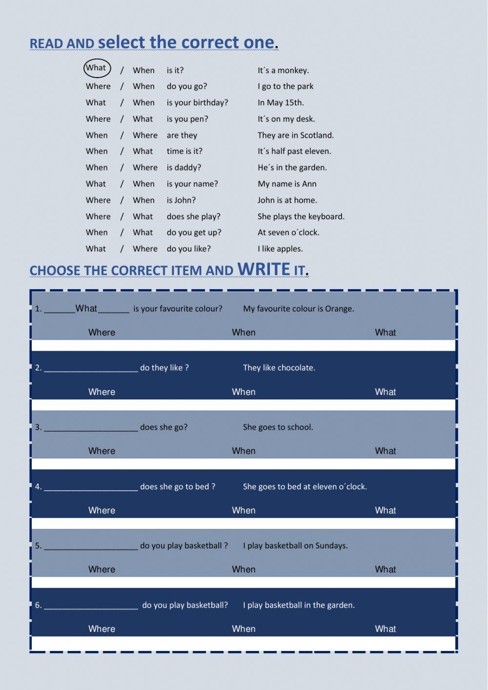 QUESTIONS (WH- QUESTIONS and DO-DOES)