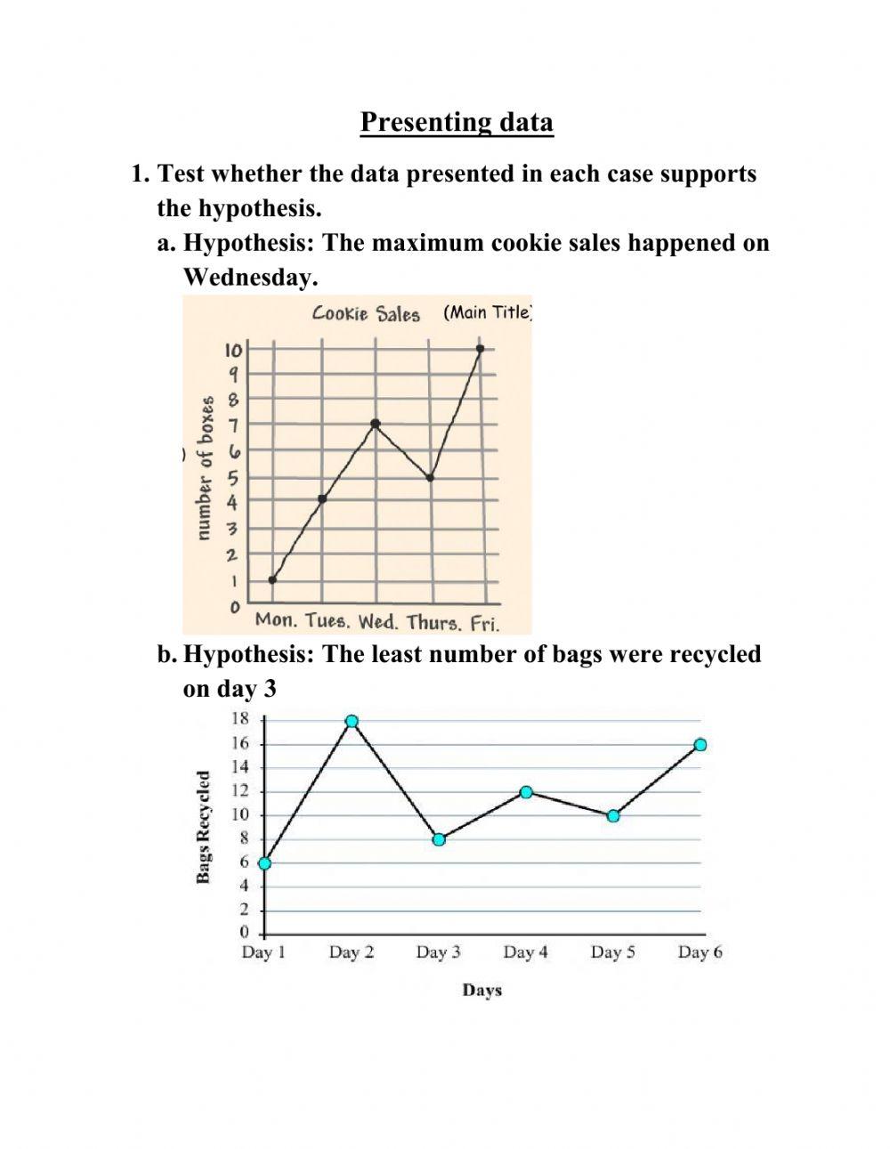 Presenting data worksheet live worksheets