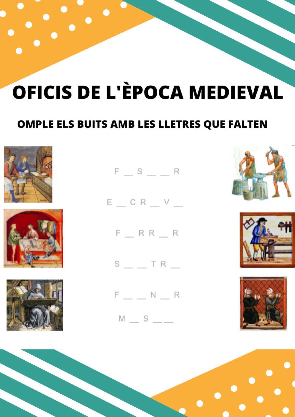 OFICIS DE L'ÈPOCA MEDIEVAL