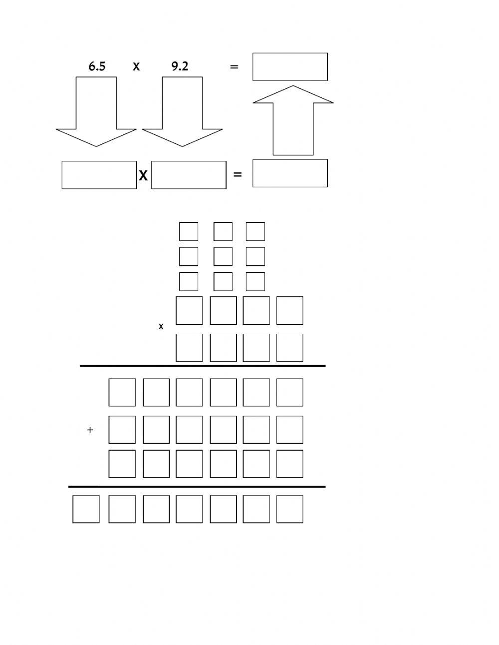 ארבע פעולות בעשרוני