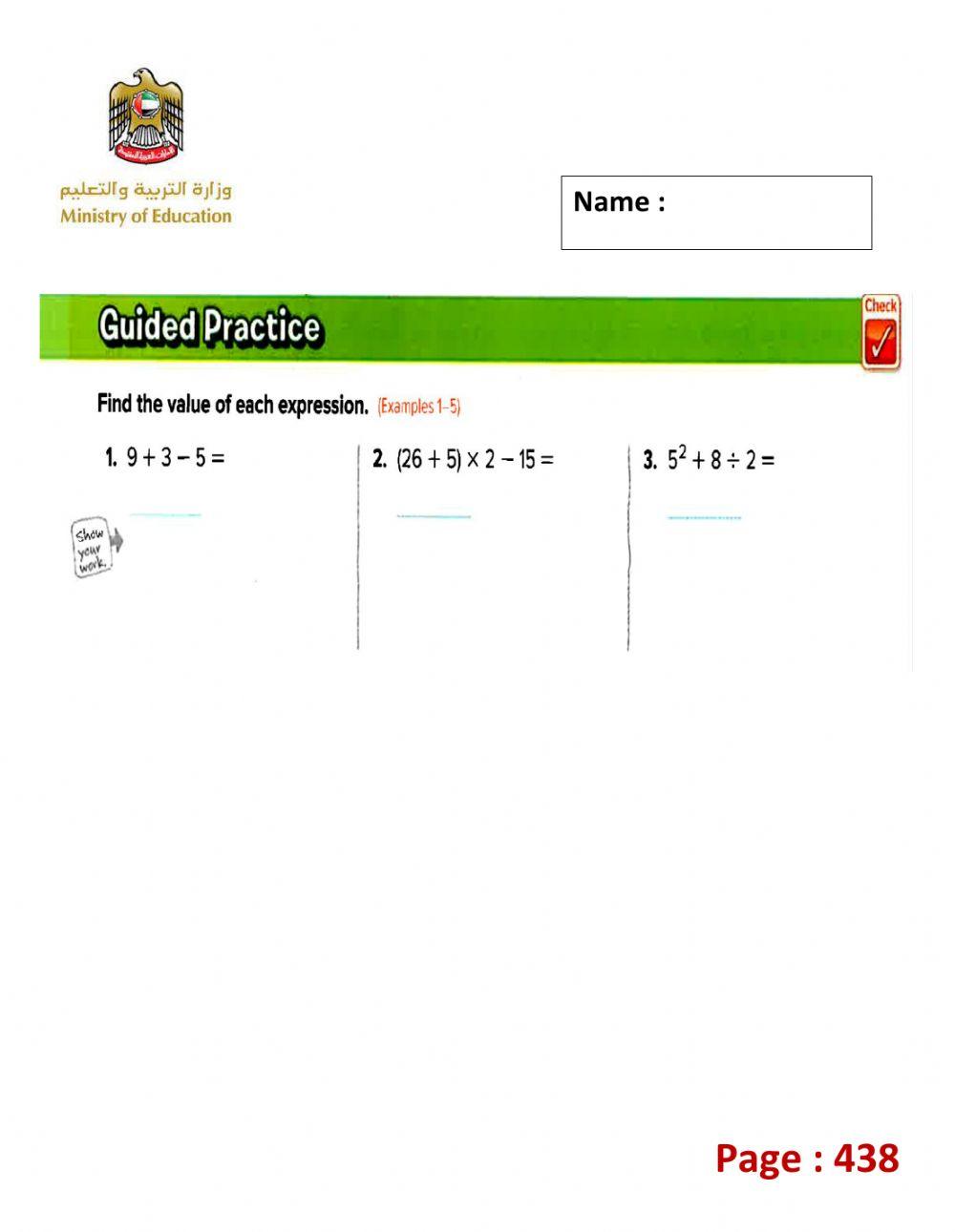 Numerical expressions