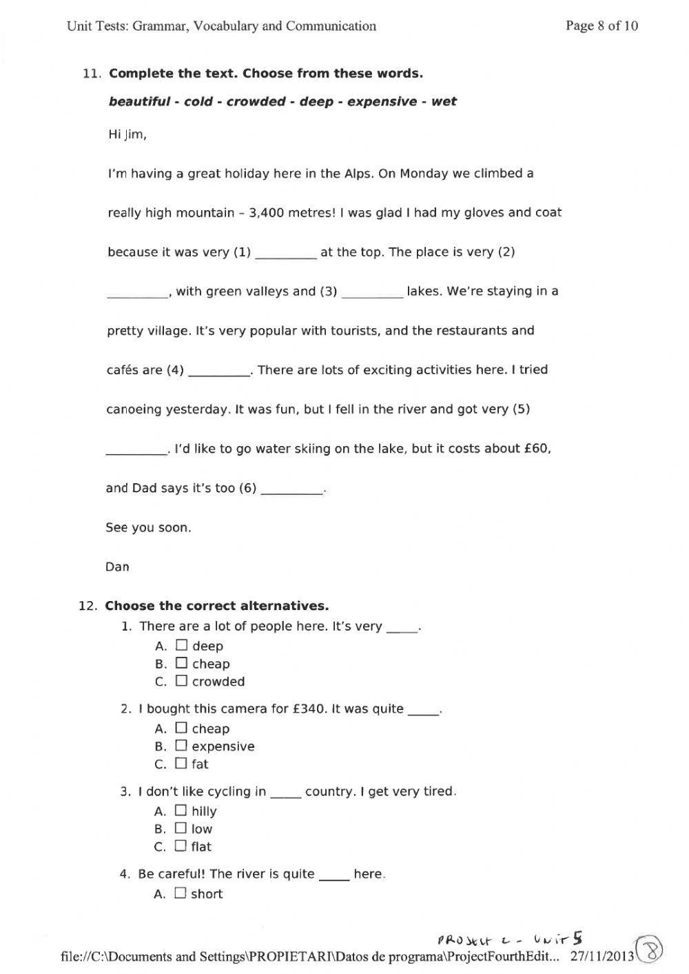 Exam project2 unit 5