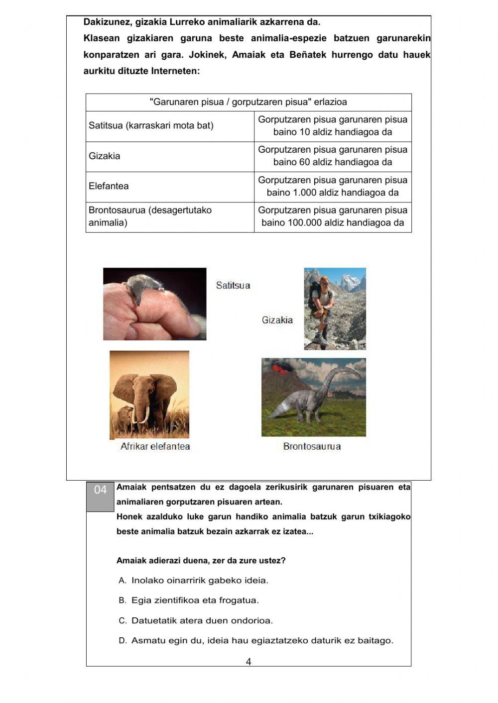 Zientziarako konpetentzia III