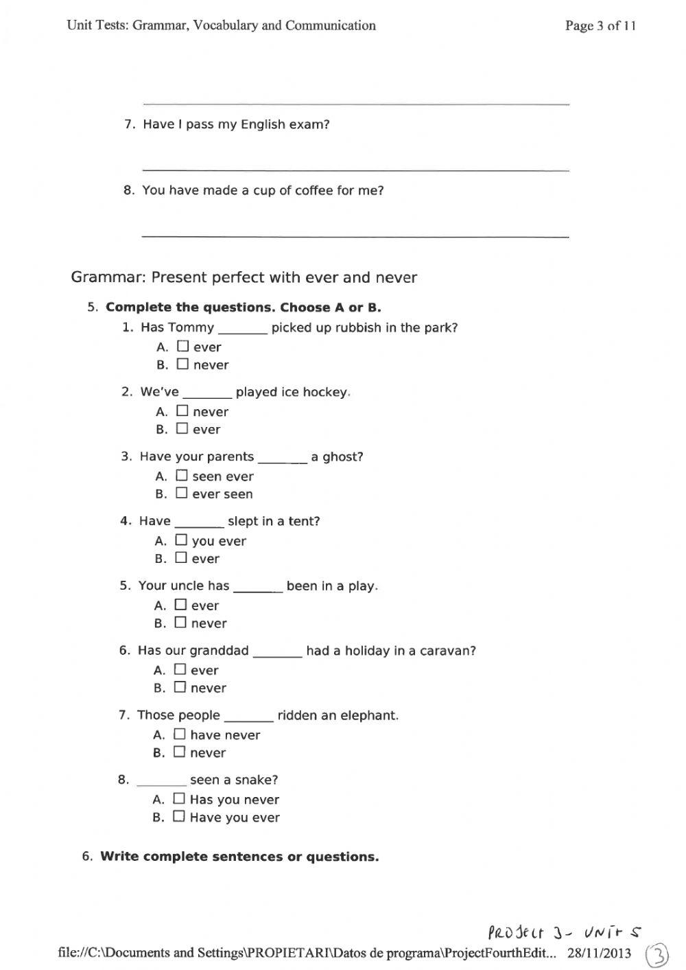 Exam project 3 unit 5
