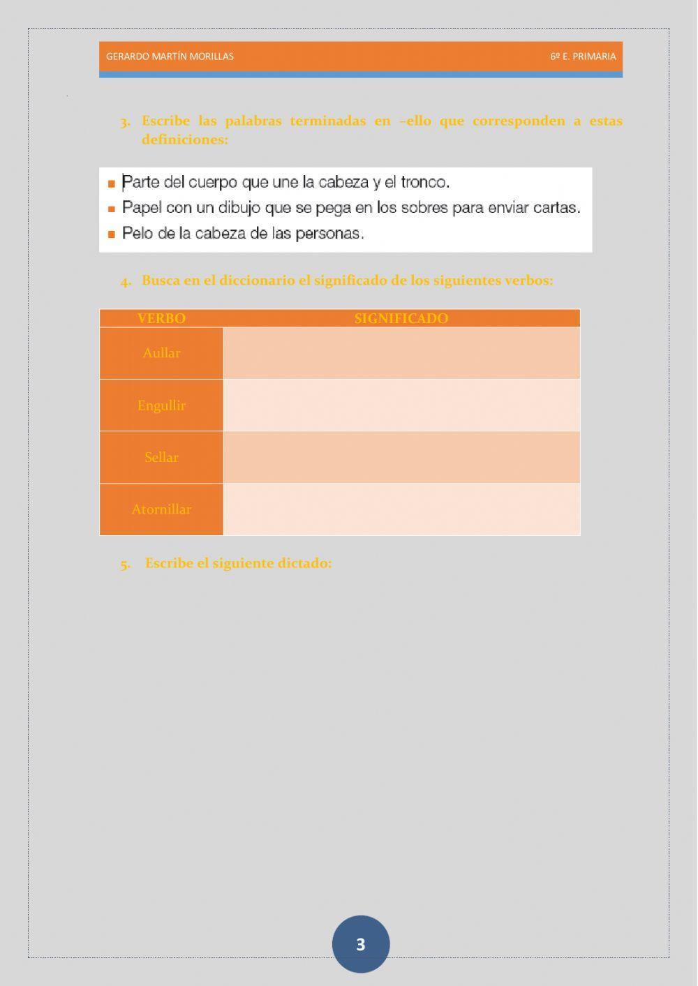 Ortografía. Ficha 8.