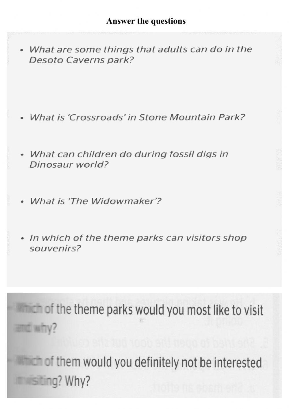 New destanation questions 5a