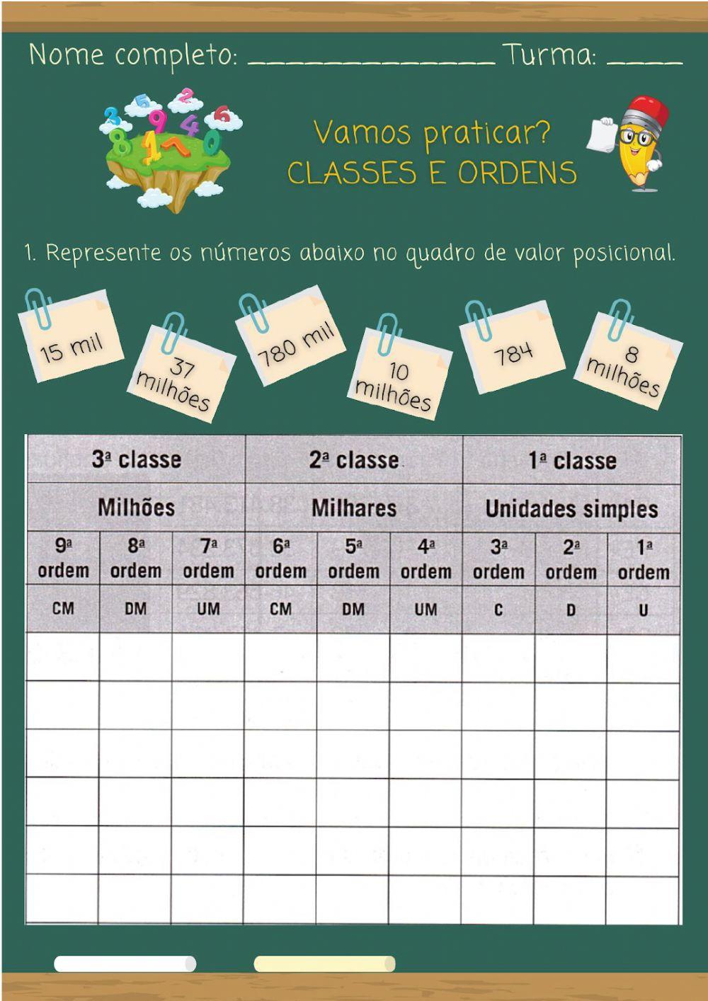 Classes e ordens